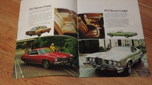 1973 mercury full line w comet cougar original dealership sales brochure