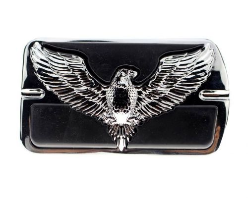 Eagle hawk emblem skull foot large brake pedal for touring softail deluxe flstn