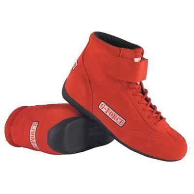G-force racing 0235110rd driving shoes race grip mid-top red men's size 11 pair