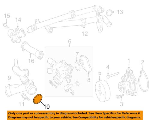 Mercedes mercedes-benz oem 03-05 c230 1.8l water pump-thermostat seal 0299972148