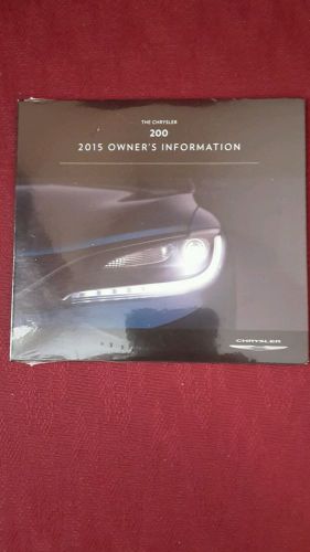 Owners operator dvd information guide for 2015 chrysler 200