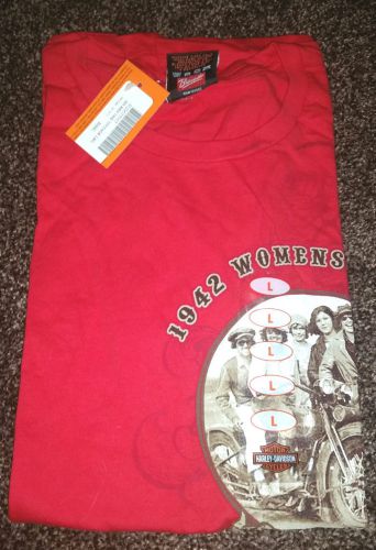 Harley-davidson motorcycle  women&#039;s 1942 womens riders sz. l nwt