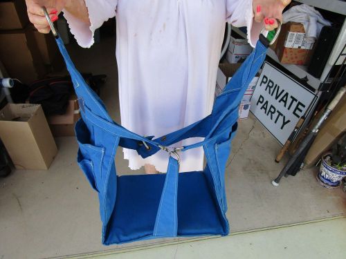 Marine-boating-sailing-bosun&#039;s chair-heavy canvas-pockets-removable seat-nice