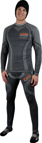 Fxr-snow vapour seamless compression 25% merino/70% polyamid pants,gray,large/xl