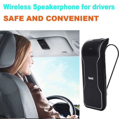 Car kit bluetooth speakerphone auto speaker phone system sun visor handsfree us