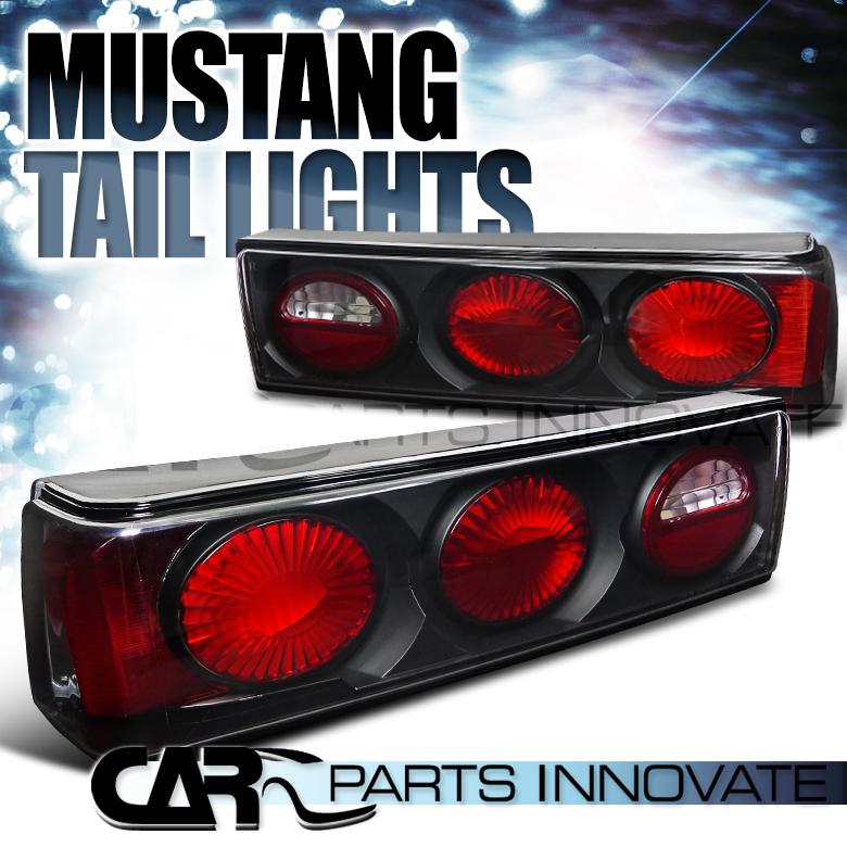 1987-1993 ford mustang altezza black tail lights brake lamp