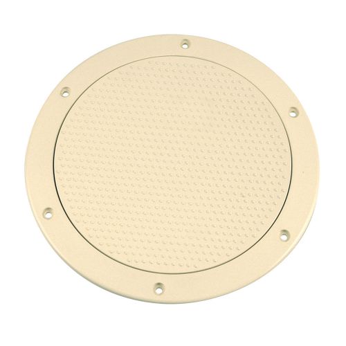 Beckson 6 non-skid screw out deck plate beige 6.5 cutout