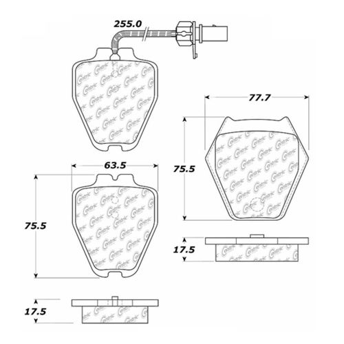 Stoptech 104.08390 disc brake pad fits a6 quattro allroad quattro passat s4 s6