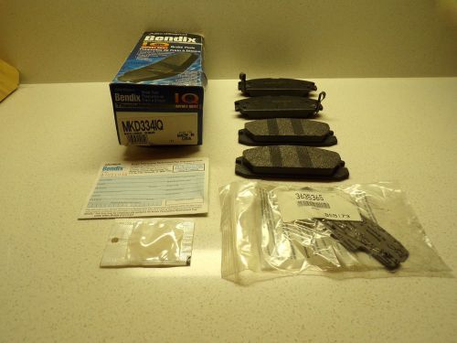 New in box bendix mkd334 iq titaniumetallic brake pads &amp;shims fits honda acura h