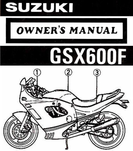 1991 suzuki gsx600f katana motorcycle owners manual -gsx 600 f-suzuki-gsx600 f