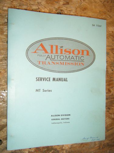 1962-69 gmc allison mt series automatic transmission service manual vintage shop