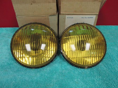 1940s 50s chevy buick olds pontiac guide 5 3/4&#034; amber fog light bulbs nos 616