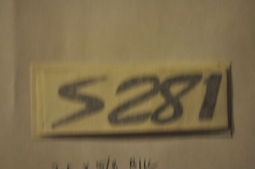 1 s281 black  decal saleen mustang sticker oem 2.5 x 5/8 small