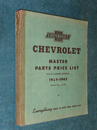 1929-1942 chevrolet car and truck parts catalogl / original parts book!! 3/42