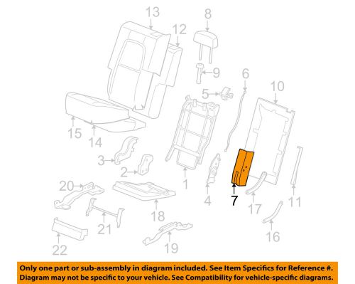 Suzuki oem 07-09 xl-7 rear seat-recline cover left 8882078j00