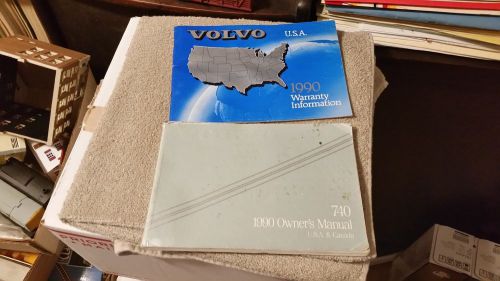 1990 volvo 740 owners manual &amp; warranty booklet