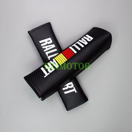 2pcs carbon fiber car seat belt shoulder pad for mit-motor lancer ralliart