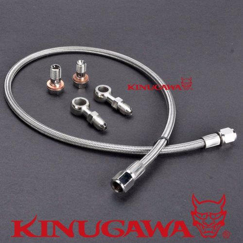 Turbo oil feed line subaru wrx w/ stock mitsubishi td04 td05 turbo (m10x1.5 mm)