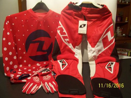 New one industries atom riding gear yth pants,jersey, gloves