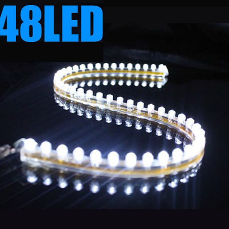 New 48 leds car truck flexible light strip white light lamps & bulbs