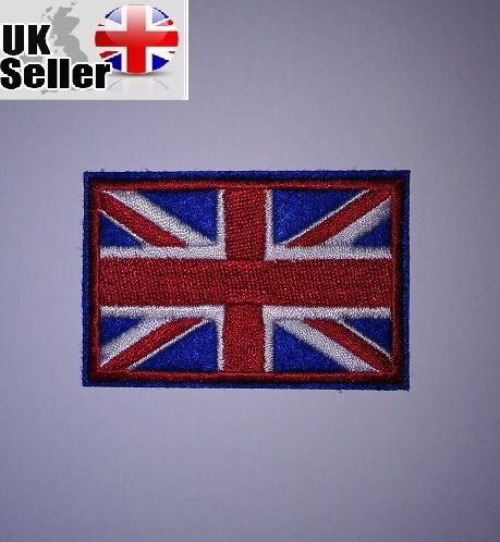 Union jack iron-on/sew-on embroidered patch motorcycle biker