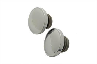 Chrome 2 gas cap set caps pair 96 - up harley davidson flst fxst softail