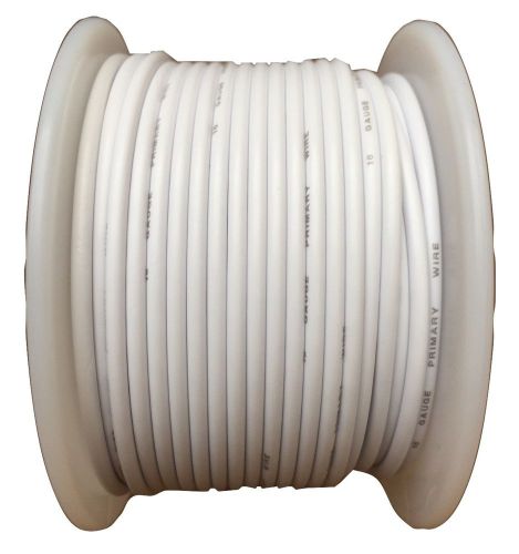 16 gauge white 100 ft primary automotive wire awg stranded