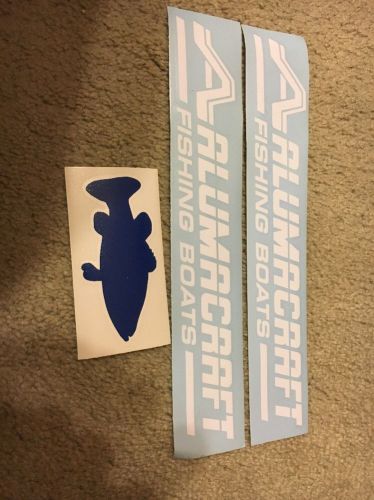 Alumacraft fishing boat decals 12&#034; 2-pack free ship + free fish decal!