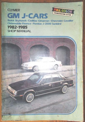 1982-1985 gm j-cars series service shop repair manual clymer a142