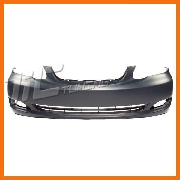 05-08 toyota corolla front bumper cover unprimed to1000315 raw black wo spoiler