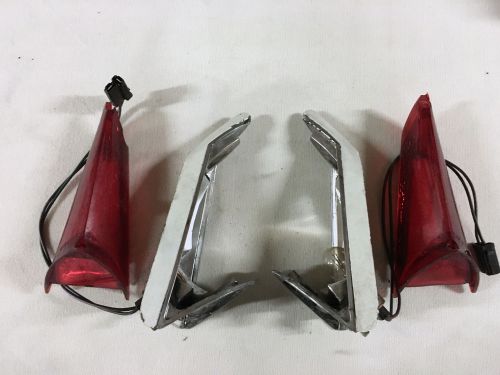 1964 cadillac right &amp; left upper fin tail light housing with lens