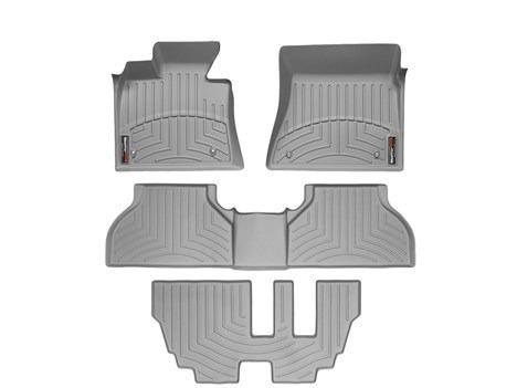 Weathertech custom fit gray 1st 2nd 3rd row floor liner set 2007-2013 bmw x5 x6