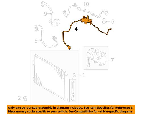 Toyota oem 09-11 rav4 a/c condenser, compressor lines-liquid line 8870642411