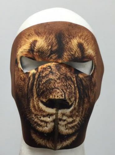 Lion neoprene ski mask animal full motorcycle biker face mask reversible new