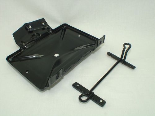 64 65 66 67 pontiac gto, lemans, tempest  battery tray and hold down clamp set