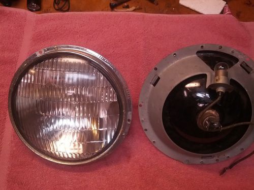 &#039;40-41 ford headlights, holders, retainers, 6 volt sealed beams &amp; parking lights