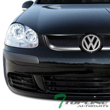 Black aluminum mesh front hood bumper grill grille abs 06-09 vw golf rabbit mk5