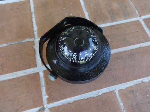 Vintage boat compass aqua meter w shield nautical roseland nj ship navigation