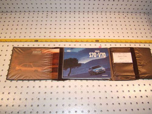 Volvo 1998 s70 / v70 owner&#039;s manul oem  2 booklets and brown volvo 1 pouch