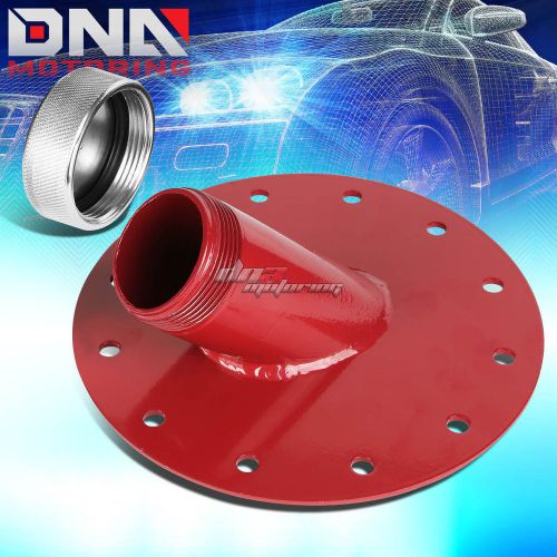 Bolt-on fuel cell gas tank 45° 1.5&#034; remote fast fill 2.75&#034; filler neck+cap red