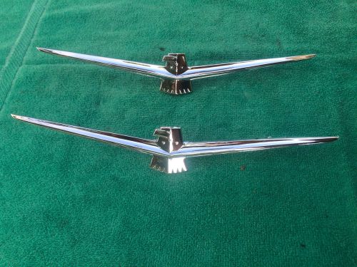 1960 ford thunderbird roof pillar emblem oem re-chromed