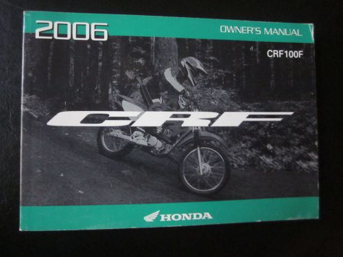 2006 honda motorcycle crf100f owners manual used