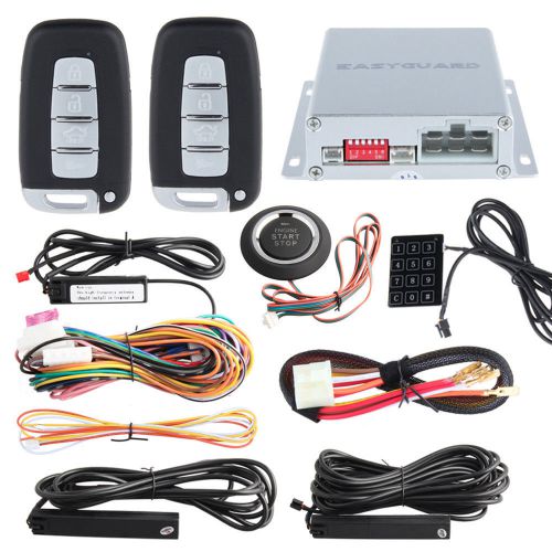 Quality rolling code pke car alarm system remote engine start push start button