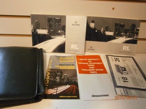 2007 acura  rl owners manual book, navigation manual and case
