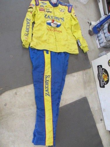 Nascar race used crew firesuit zaxbys 2 pc sfi 3-2a-5 simpson nationwide (#8)