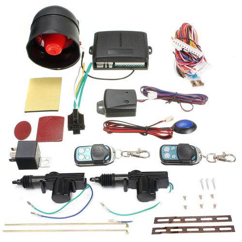 Universal vehicle central locking remote kit car alarm immobiliser shock sensor