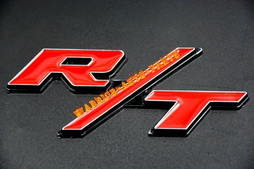 For dodge ram challenger chrysler jeep rear r/t rt emblem badge sticker metal