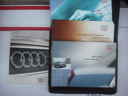 2004 audi a4  owners manual &amp; case &amp; cd