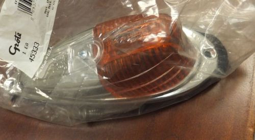 Nos vintage grote truck chrome fender marker light 45333 no reserve b model mack