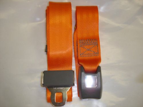 Orange lap seat belt